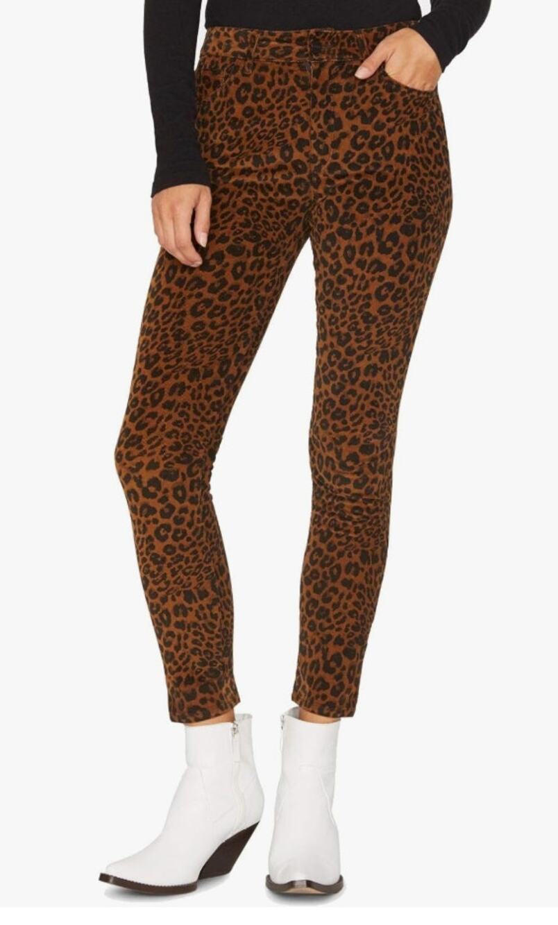 Sanctuary Denim Leopard Corduroy Social Skinny Jeans 27/4